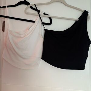PINK Victoria's Secret Black and White Crop Tops